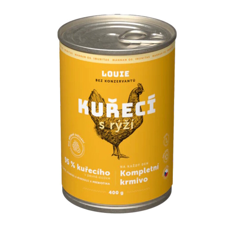 Louie konz. pro psy kuřecí s rýží 400g 