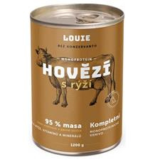 Louie konz. pro psy hovězí s rýží 1200 g