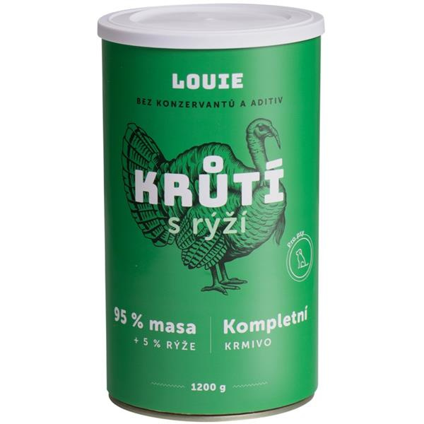 Louie konz. pro psy krůtí s rýží 1200g 