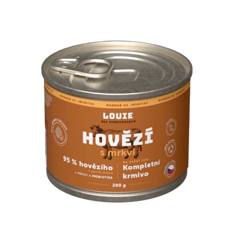 Konzerva LOUIE hovězí  s mrkví 200g