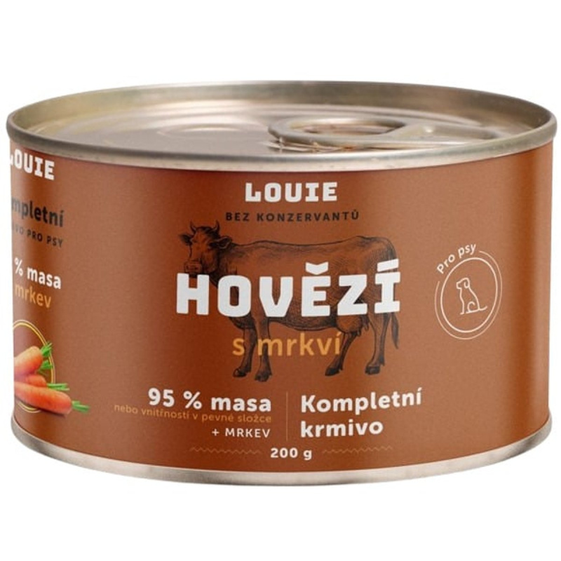 Konzerva LOUIE hovězí  s mrkví 200g