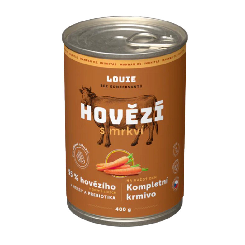 Konzerva LOUIE hovězí  s mrkví 400g