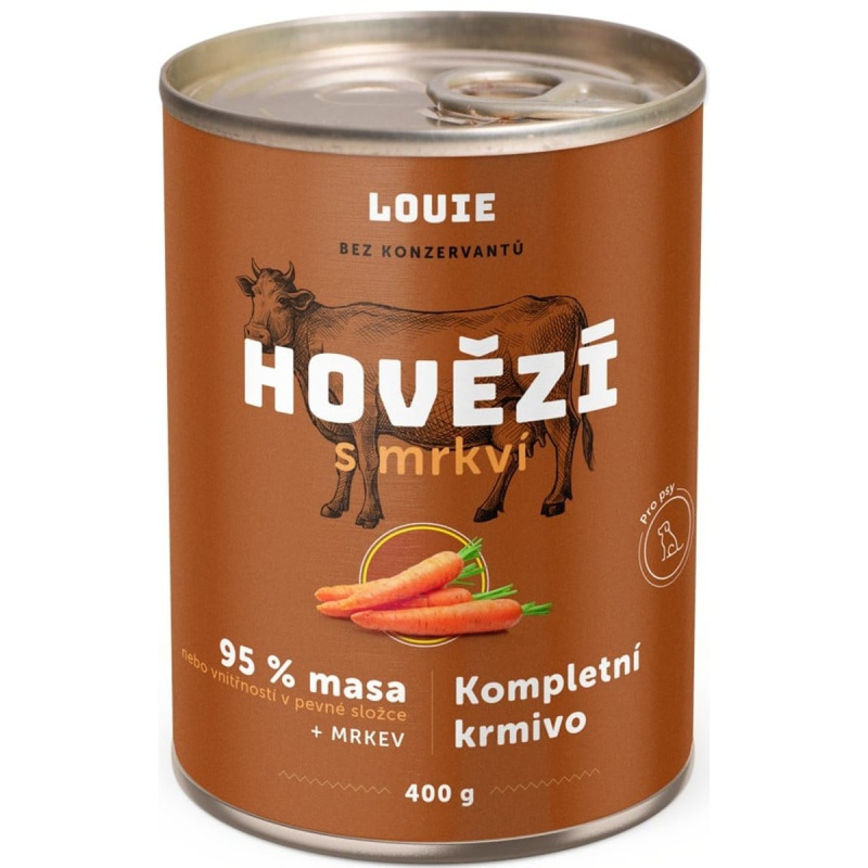Konzerva LOUIE hovězí  s mrkví 400g