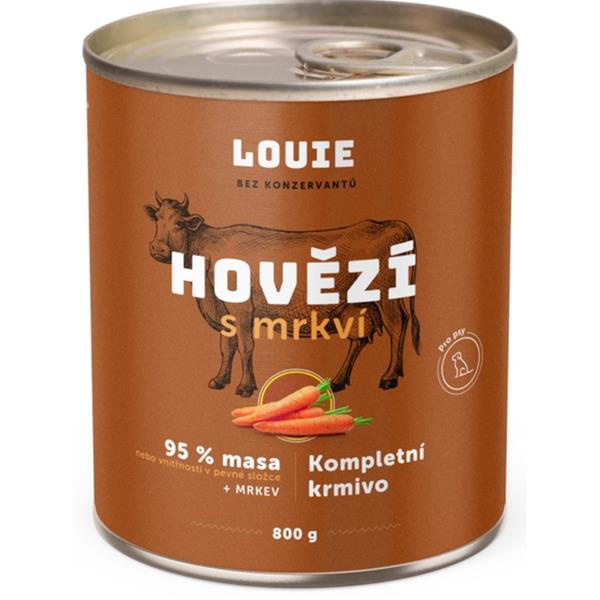 Louie konz. pro psy hovězí s mrkví 800 g