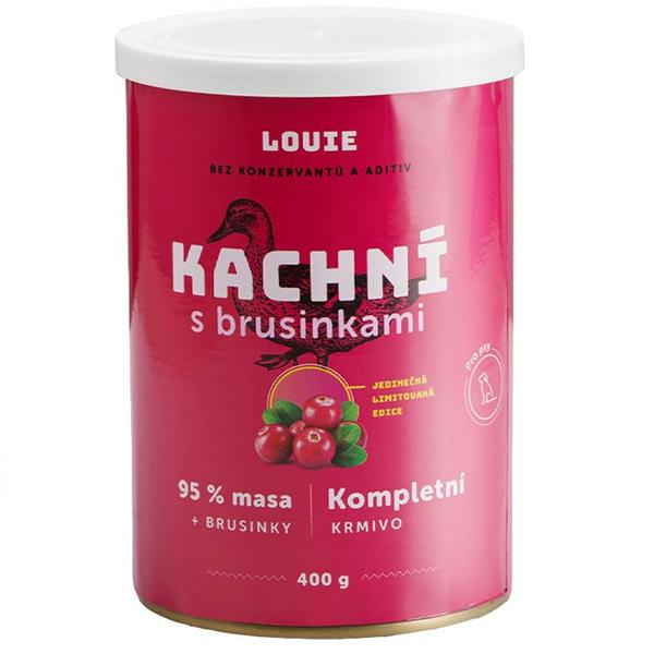 Konzerva LOUIE kachní s brusinkami 400 g