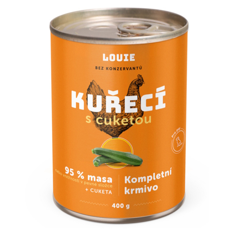 Konzerva LOUIE kuřecí  s cuketou 400g
