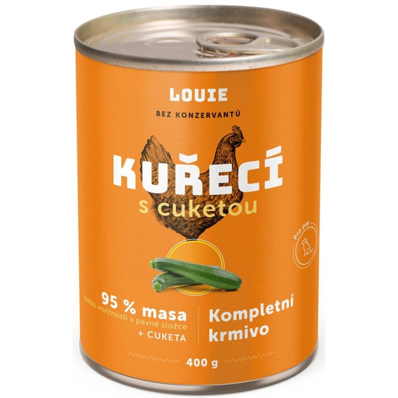 Konzerva LOUIE kuřecí  s cuketou 400g