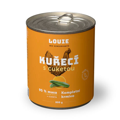 Louie konz. pro psy kuřecí s cuketou 800 g