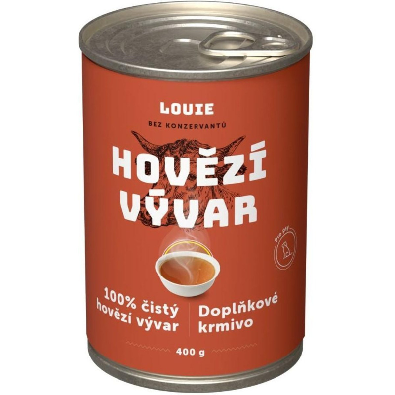 Louie Doplňkové krmivo hovězí vývar pro psy a kočky