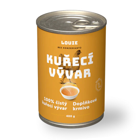 Louie Doplňkové krmivo kuřecí vývar pro psy a kočky