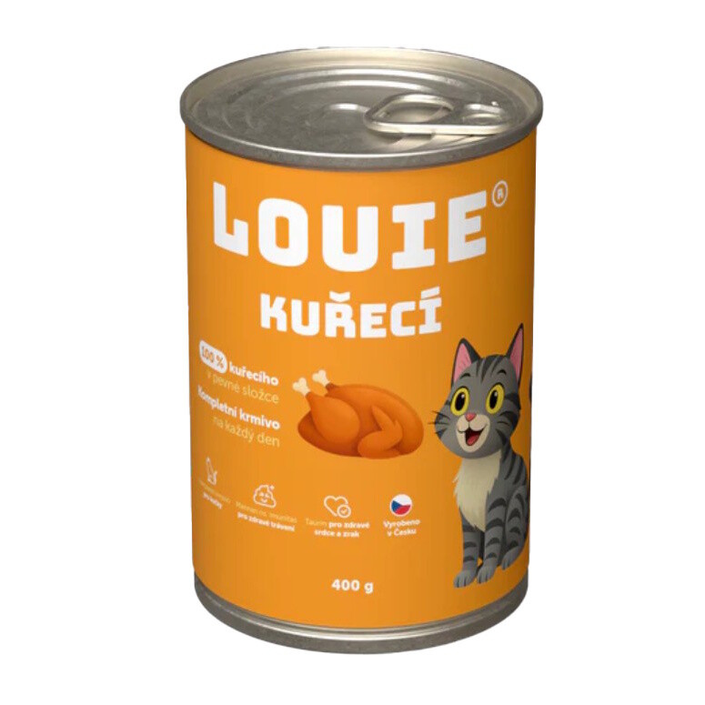 Louie konzerva pro kočky kuřecí 400 g