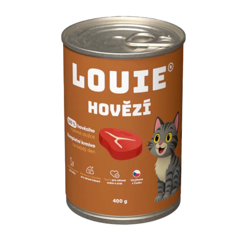 Louie konzerva pro kočky hovězí 400 g
