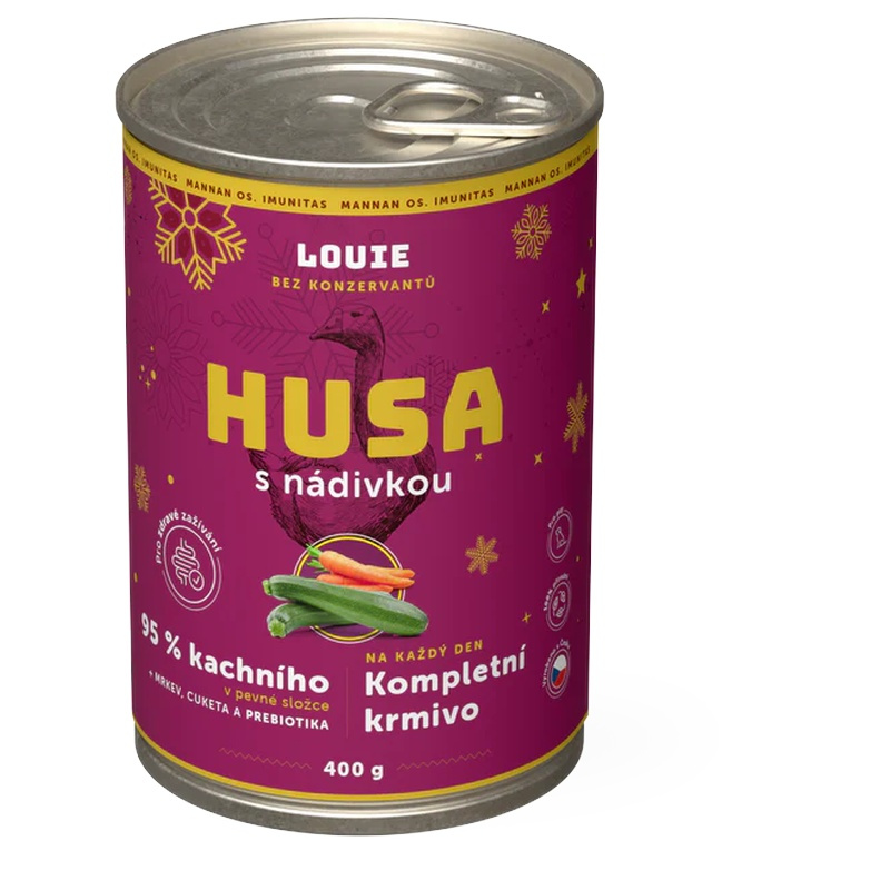 Louie konzerva pro psy husa s nádivkou 400 g