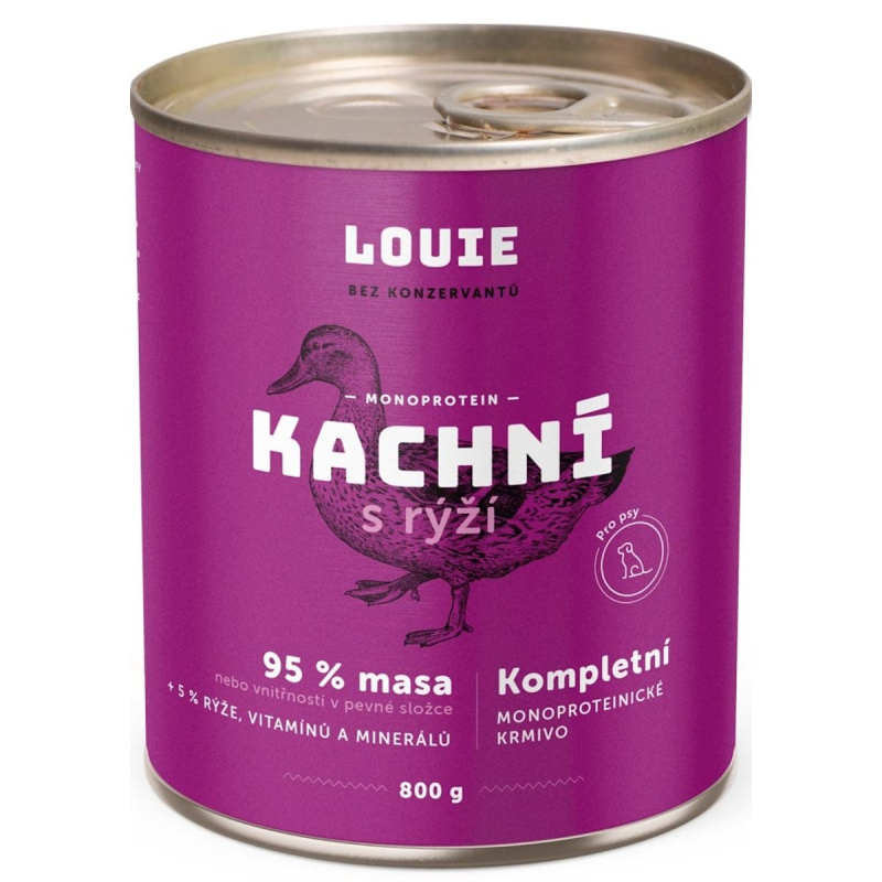 Louie Kompletní krmivo kachní s rýží pro psy