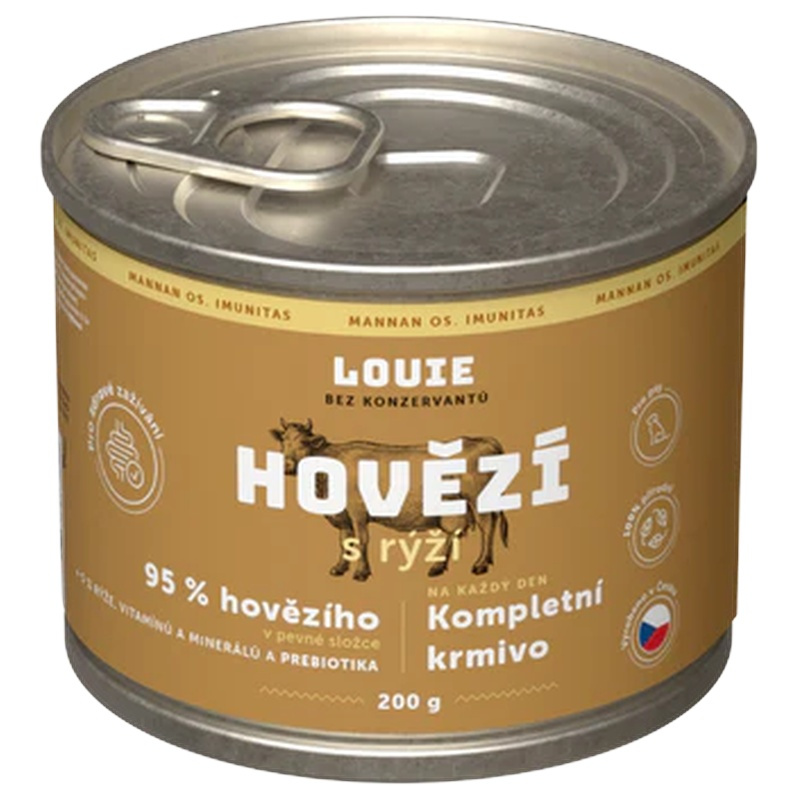 Louie Kompletní krmivo hovězí s rýží pro psy