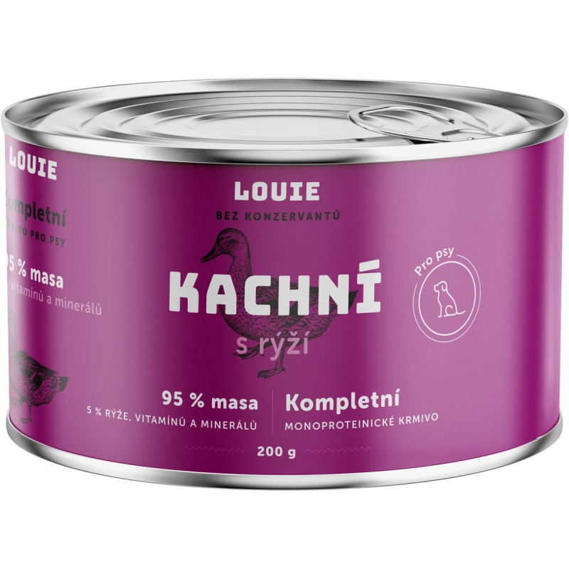 Louie Kompletní krmivo kachní s rýží pro psy