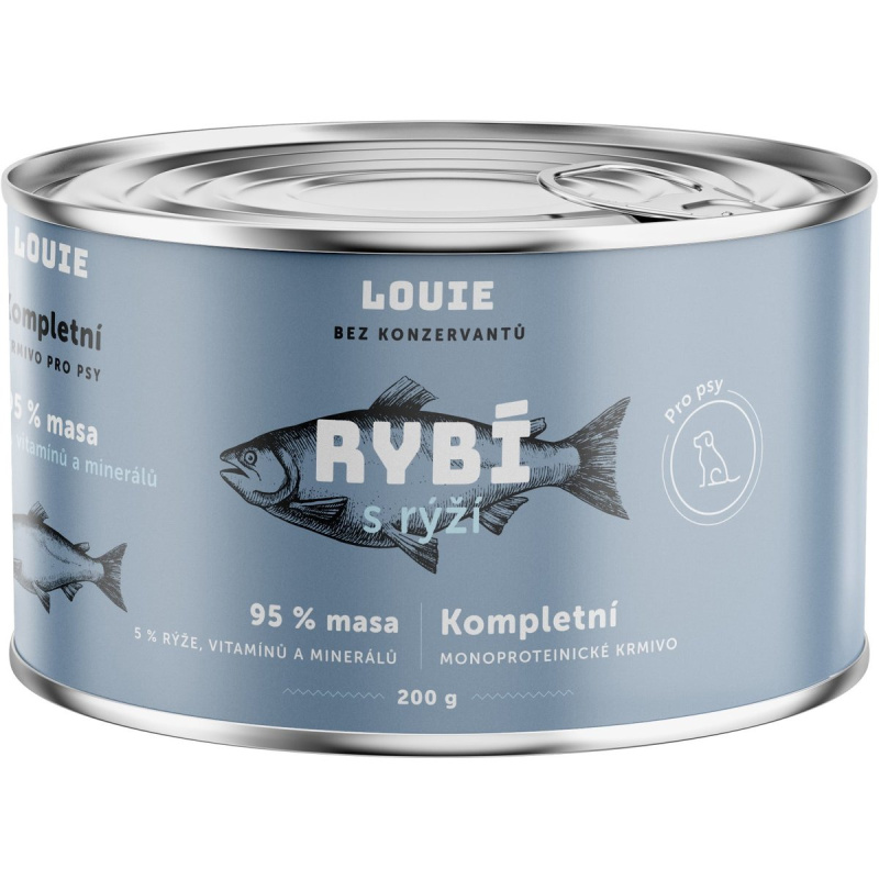 Louie Kompletní krmivo rybí s rýží pro psy