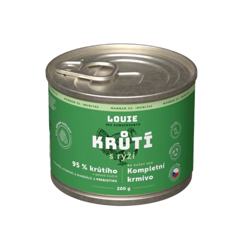Louie Kompletní krmivo krůtí s rýží pro psy