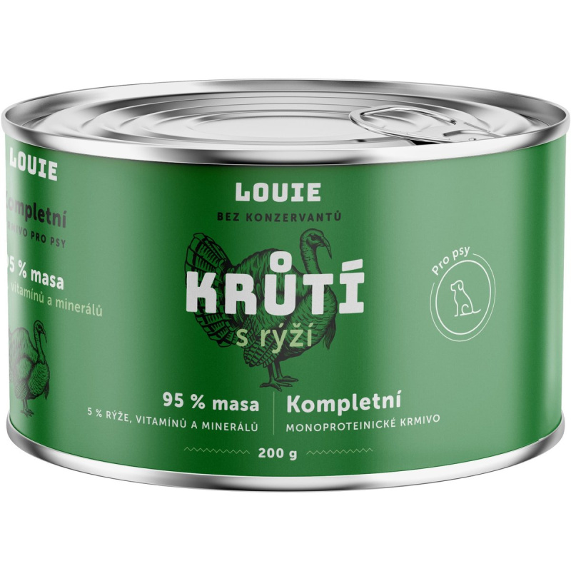 Louie Kompletní krmivo krůtí s rýží pro psy