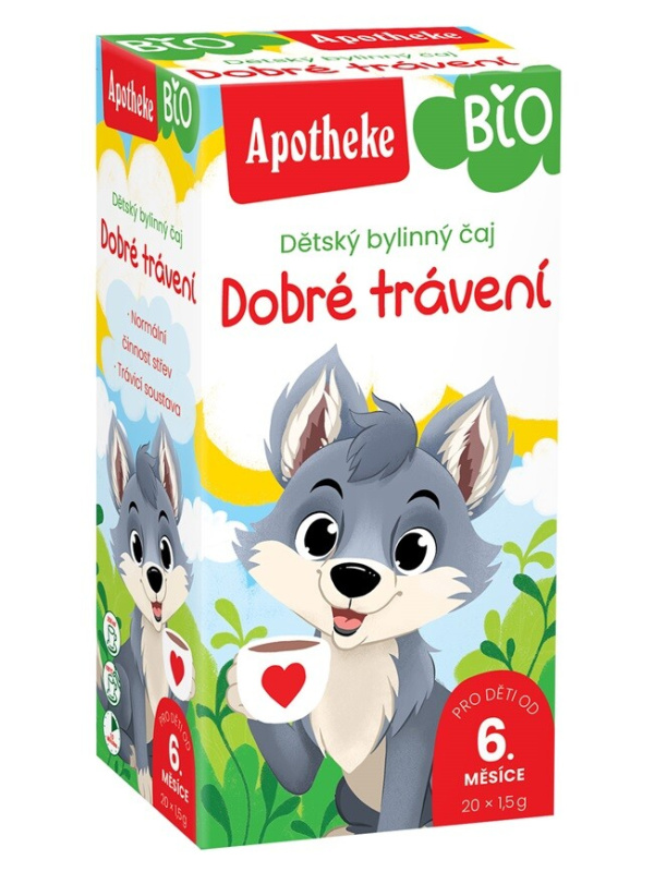 APOTHEKE Dětský čaj BIO dobré trávení 20 sáčků