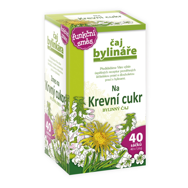 BYLINÁŘ Bylinný čaj Na krevní cukr 40x1,6 g