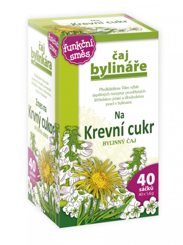 BYLINÁŘ Bylinný čaj Na krevní cukr 40x1,6 g