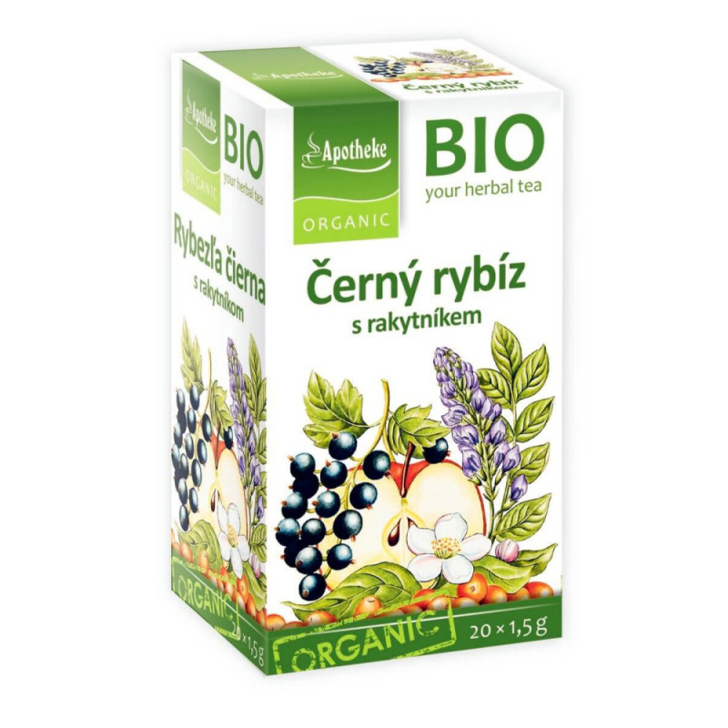 APOTHEKE Čaj černý rybíz s rakytníkem BIO 20 sáčků