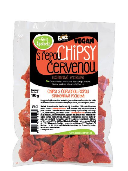 GREEN APOTHEKE Luštěninové chipsy s červenou řepou 100 g