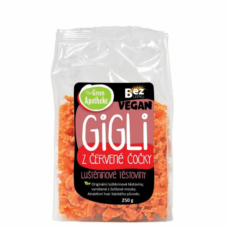 GREEN APOTHEKE Gigli z červené čočky 250 g