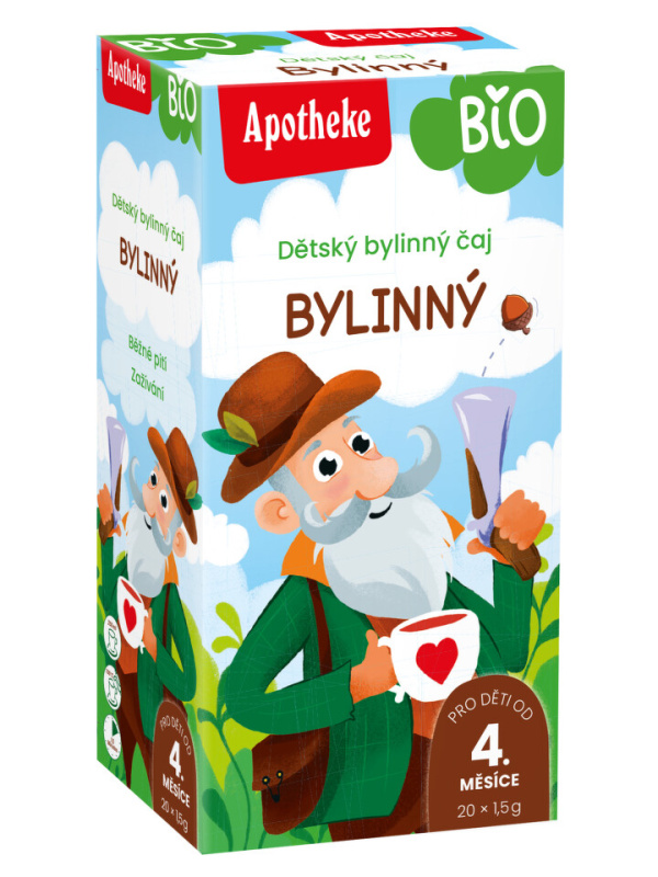 APOTHEKE Dětský bylinný čaj pro běžné pití BIO 20 sáčků
