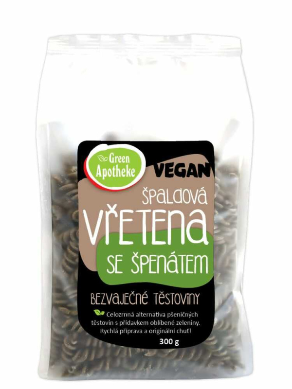 Apotheke Vřetena špaldová celozrnná se špenátem EXP 02/2026
