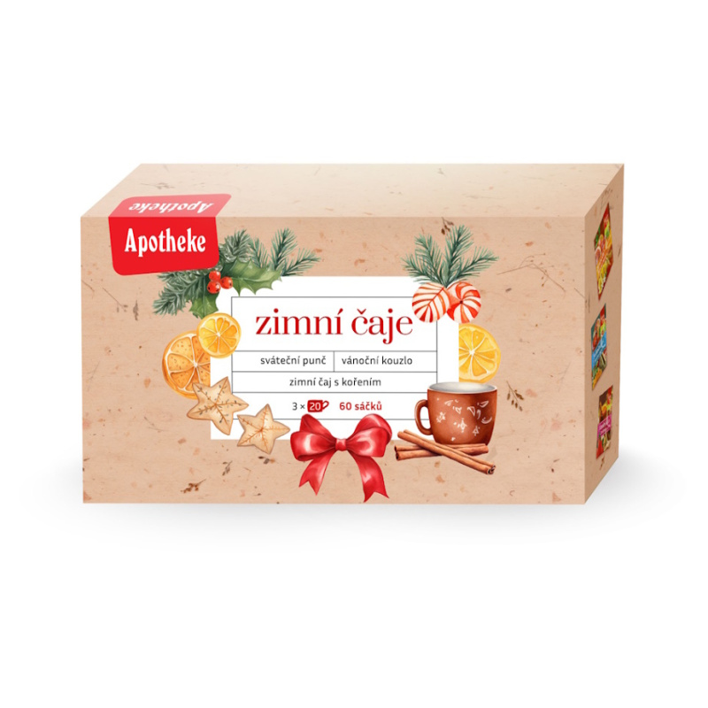Apotheke Kolekce Zimních čajů 3x20 sáčků + dárek