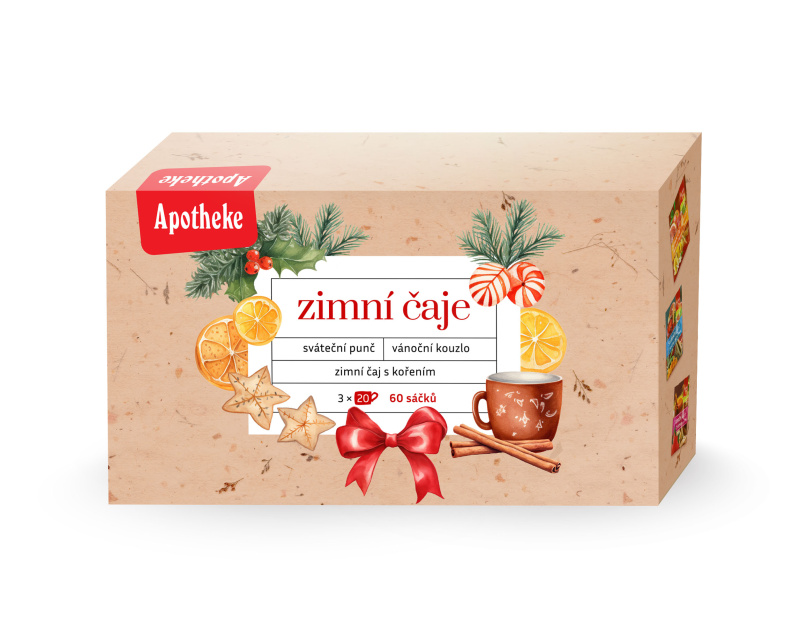 Apotheke Kolekce Zimních čajů 3x20 sáčků + dárek