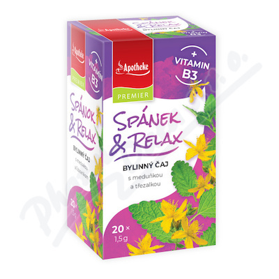 APOTHEKE Spánek a relax bylinný čaj + vitamin B3 20 sáčků