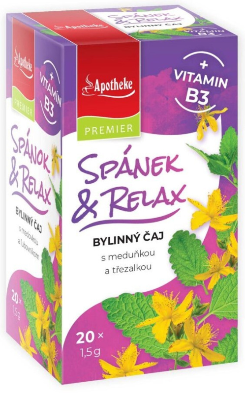 APOTHEKE Spánek a relax bylinný čaj + vitamin B3 20 sáčků
