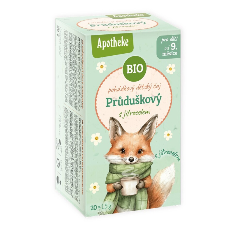 APOTHEKE Pohádkový čaj průduškový s jitrocelem BIO 20 sáčků