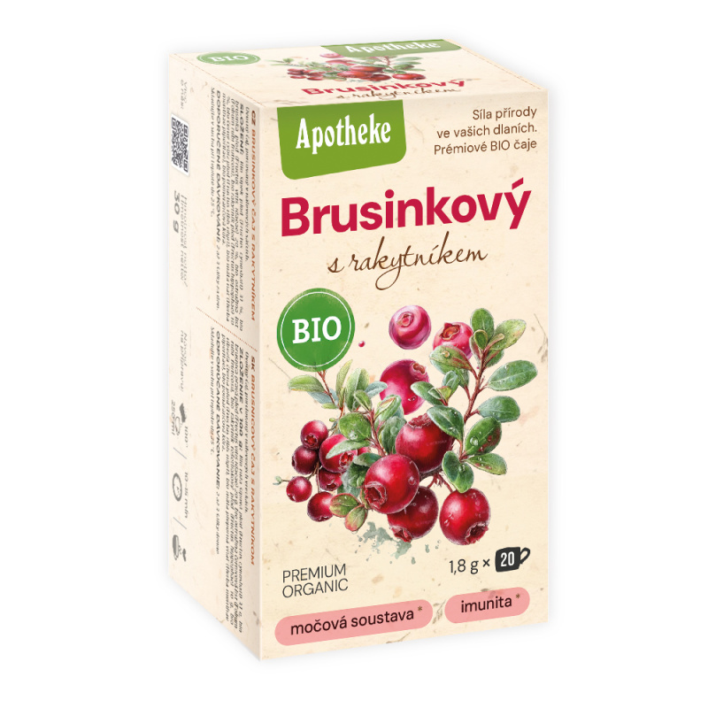 Apotheke BIO Brusinkový s rakytníkem čaj 20x1.8g