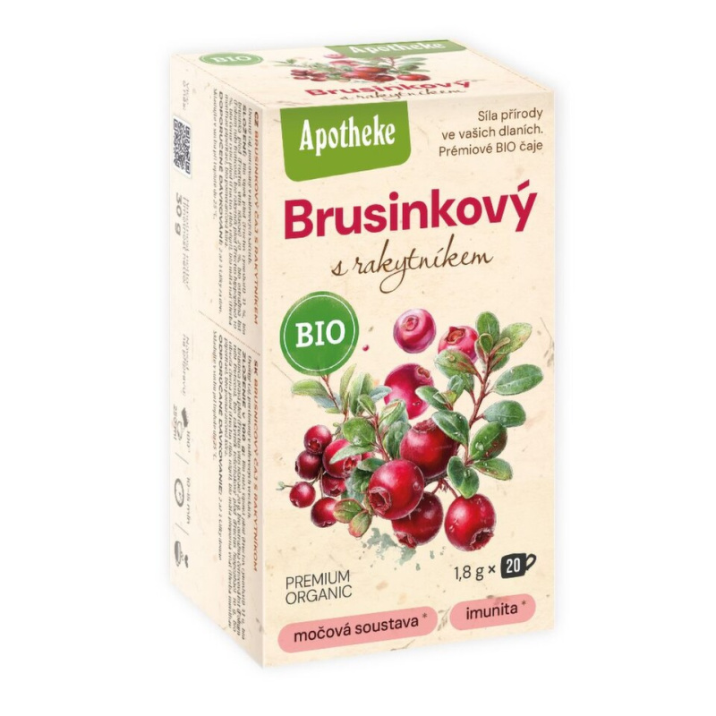 Apotheke BIO Brusinkový s rakytníkem čaj 20x1.8g