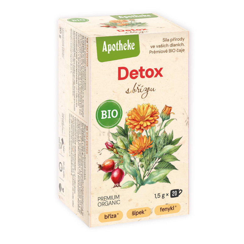 APOTHEKE Detox s břízou čaj BIO 20 sáčků