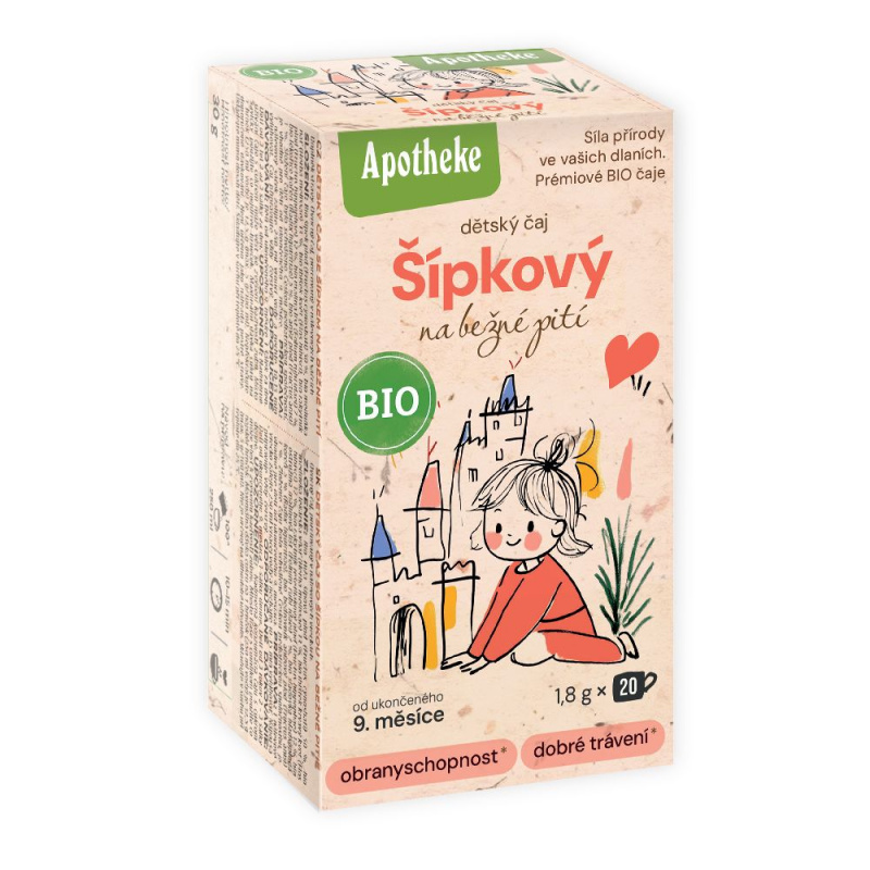 APHOTEKE Čaj dětský šípkový na běžné pití BIO 20 sáčků