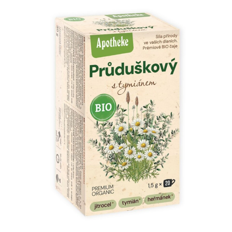 APOTHEKE Průduškový čaj s tymiánem BIO 20 sáčků