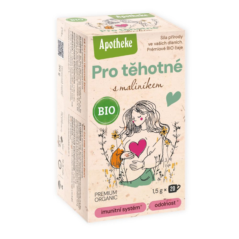 Apotheke BIO Pro těhotné s maliníkem čaj 20x1.5g