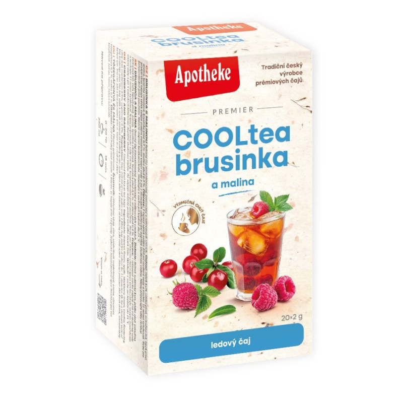 APOTHEKE Cool tea brusinka s malinou 20 sáčků