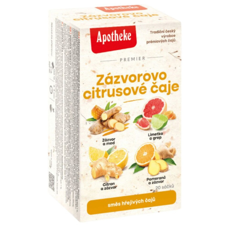APOTHEKE Premier zázvorovo citrusové čaje 20 sáčků