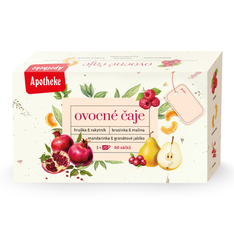 APOTHEKE Kolekce ovocných čajů 60 sáčků