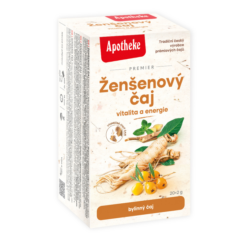 APOTHEKE Čaj ženšenový 30% 20 sáčků