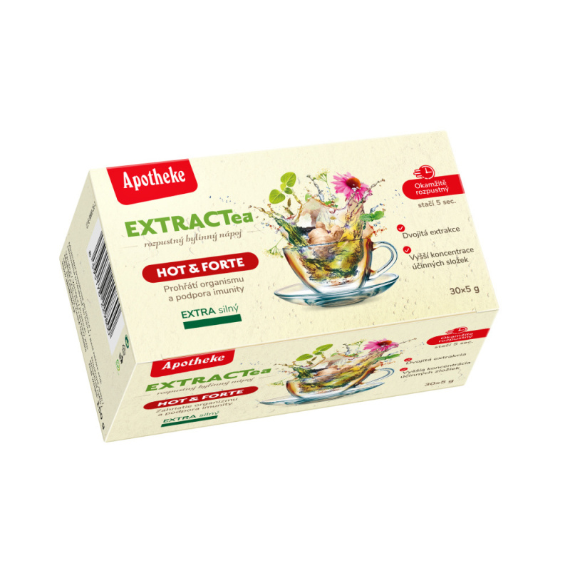 Apotheke EXTRACTea Hot&Forte bylinný nápoj 30x5g