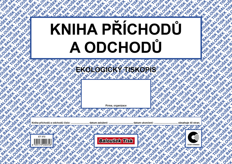Kniha příchodů a odchodů - A4