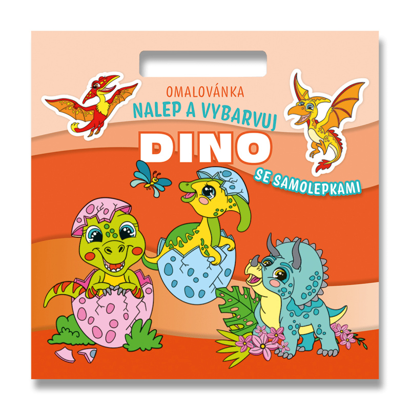 Nalepuj a vybarvuj! Dino (Omalovánka Čtverec) - kniha z kategorie Omalovánky