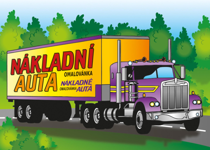 Omalovánky A5 - Nákladní auta